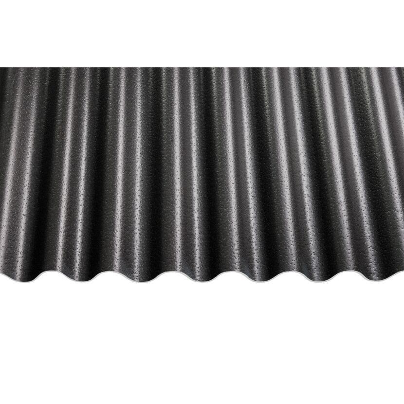 Schwarze Wellplatte