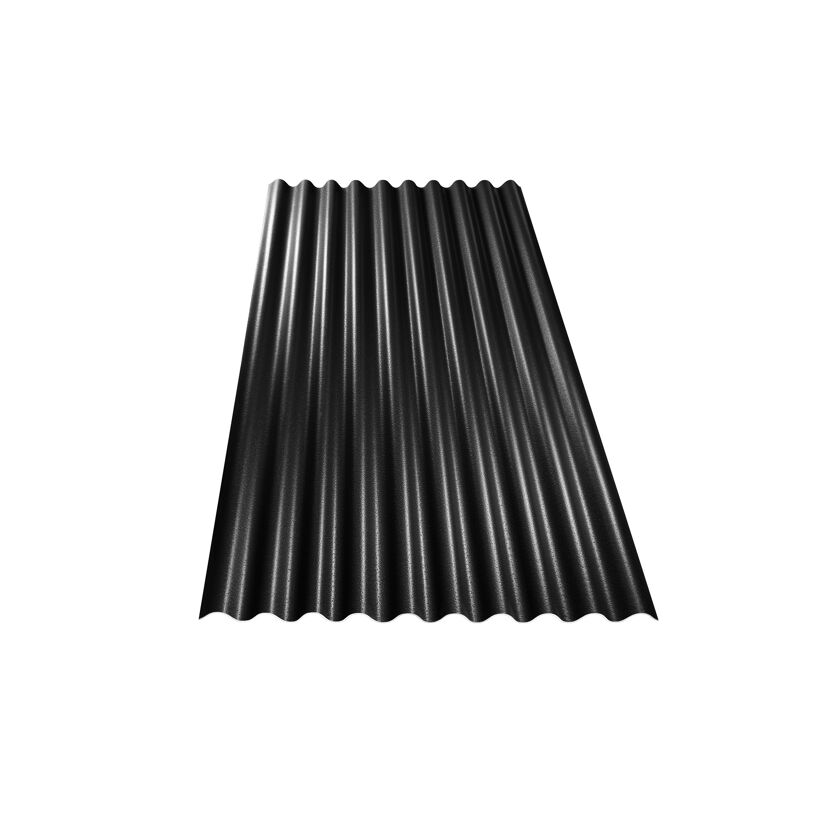 Schwarze Wellplatte