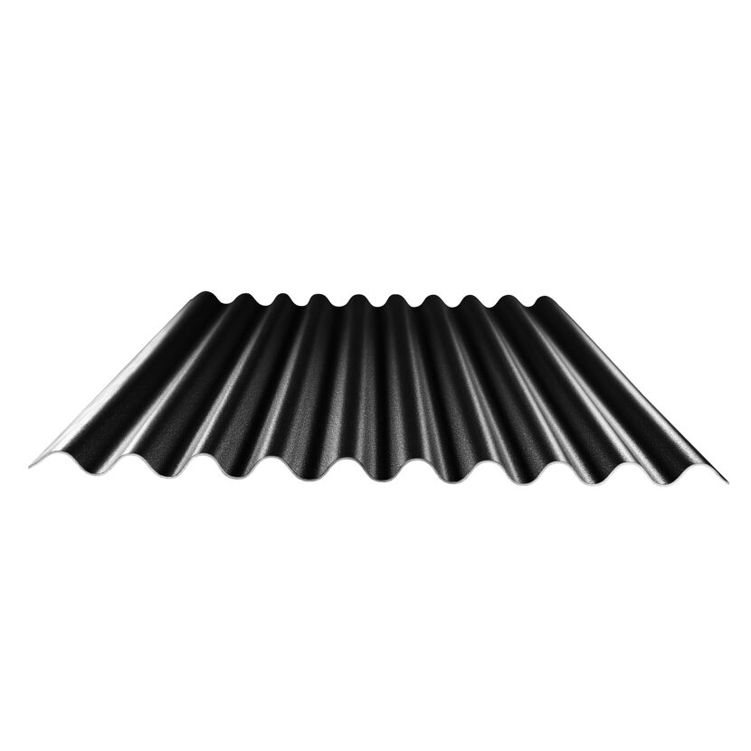 Schwarze Wellplatte