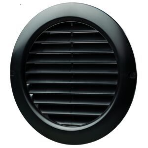 Lüftungsgitter Ø 150 mm schwarz, mit Insektenschutzgitter