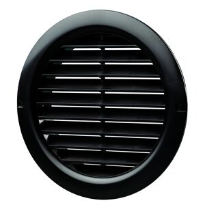 Lüftungsgitter Ø 125 mm schwarz, mit Insektenschutzgitter