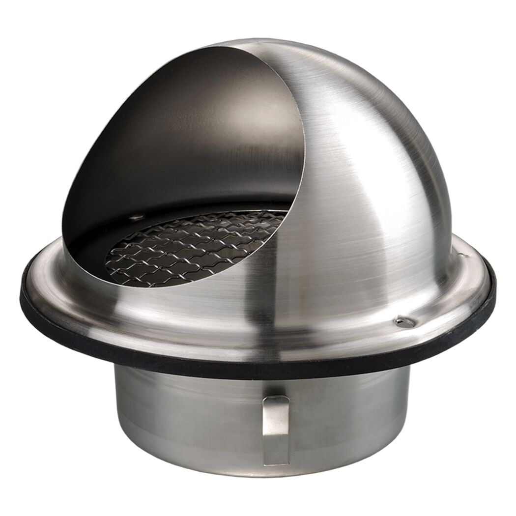 Außenhaube Edelstahl Ø 125 mm, mit Gummidichtung