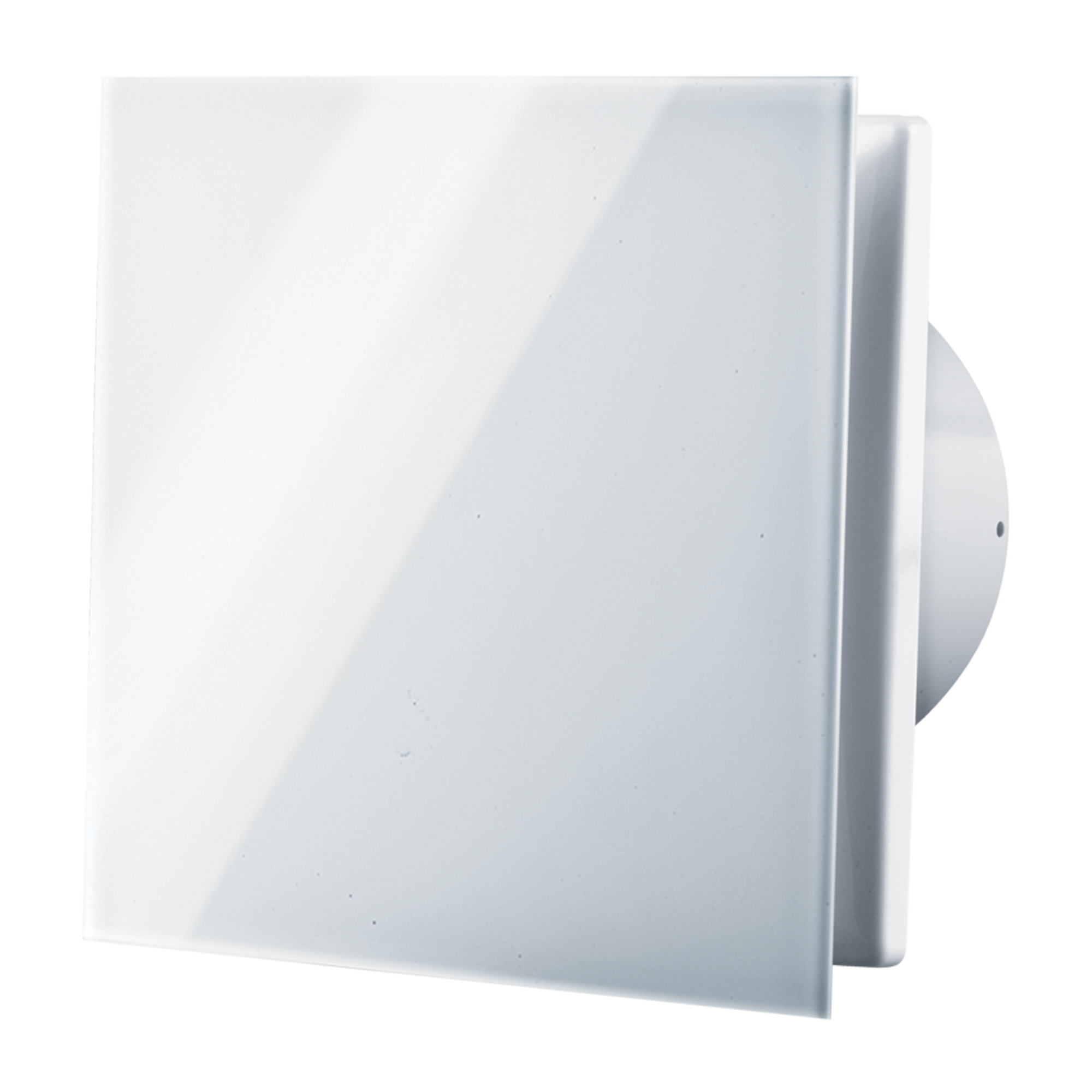 Axialventilator Glas 'WDNLF D100' Ø 100 mm mit Nachlauf und Feuchtesensor