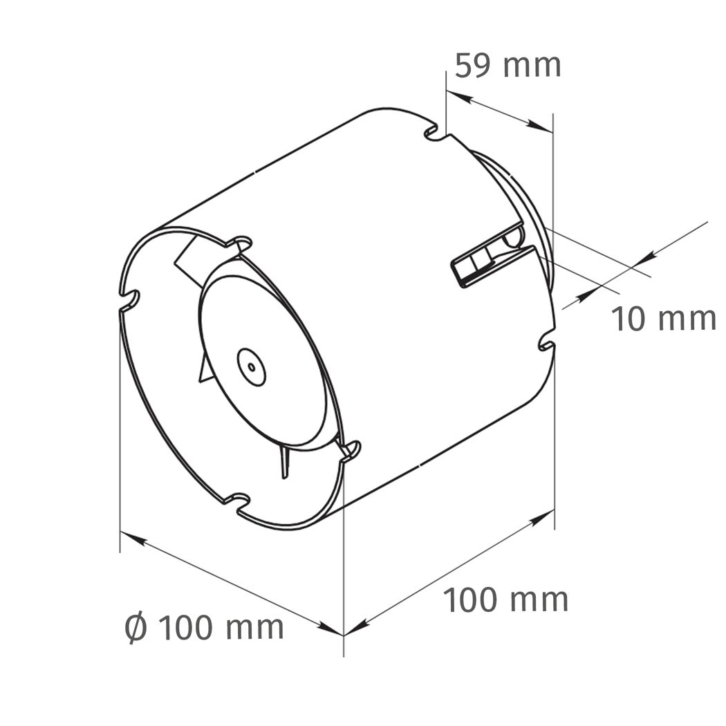 Einschubventilator 'E100' Ø 100 mm
