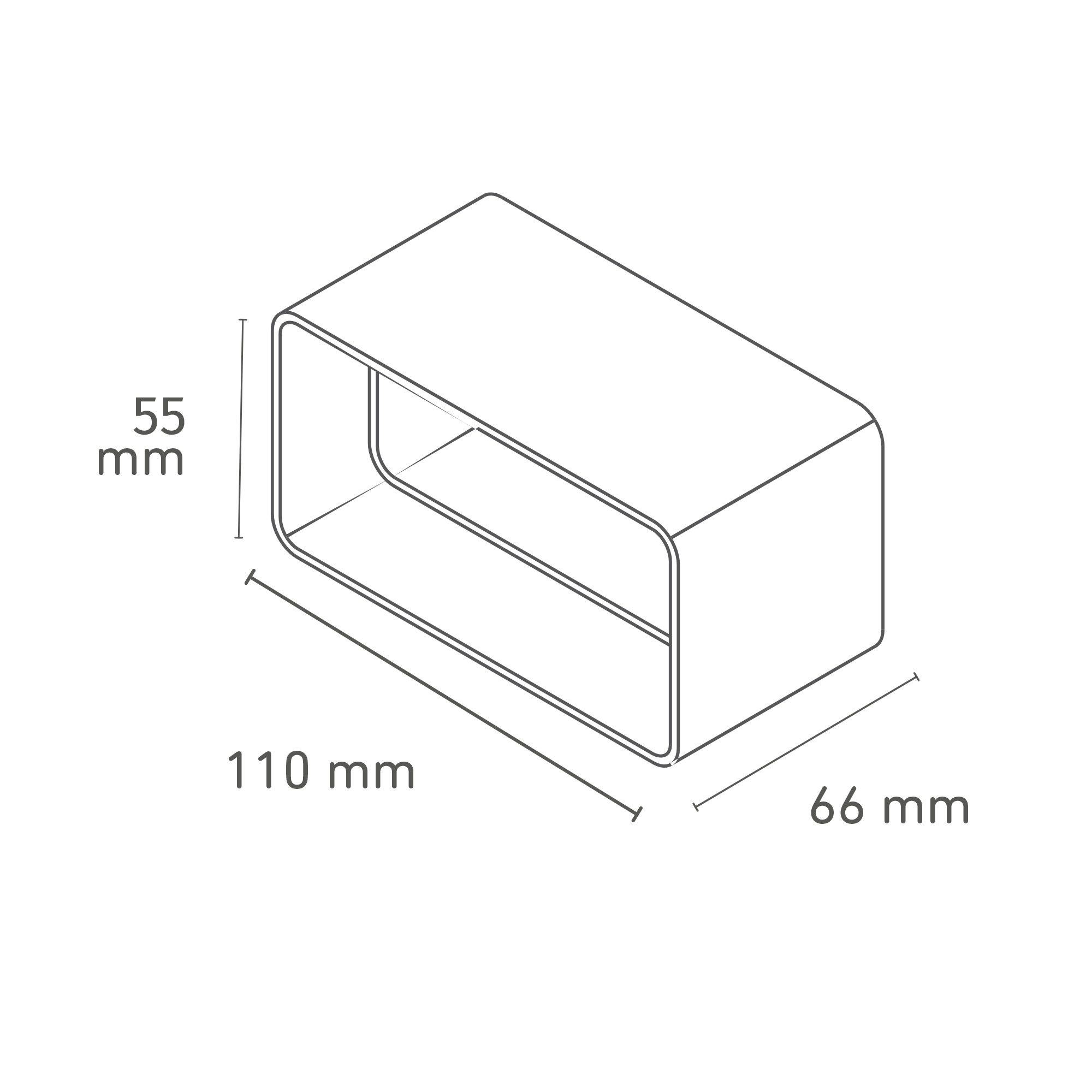 Flachkanalverbinder 110 x 55 mm