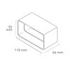 Flachkanalverbinder 110 x 55 mm
