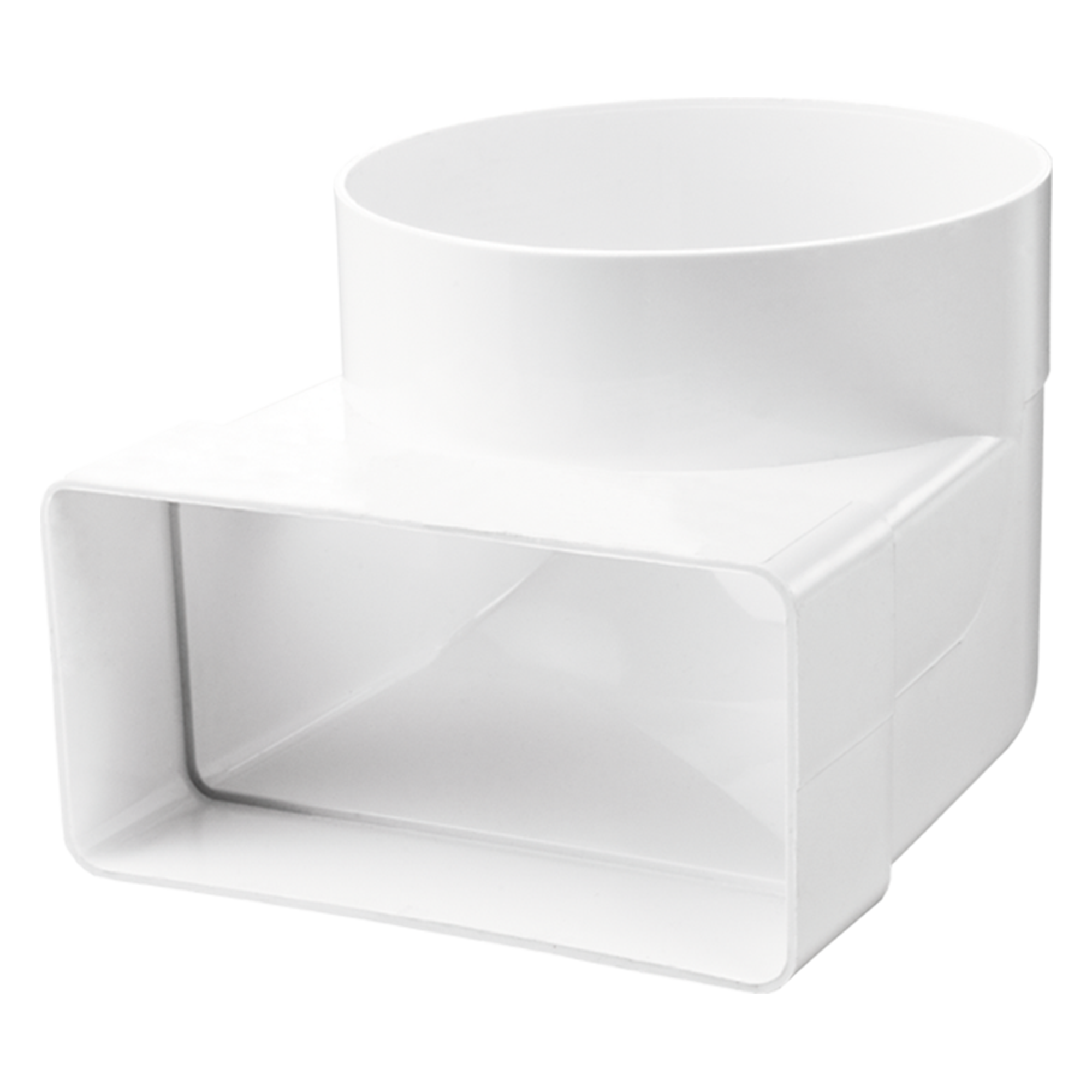 Verbinder Rundrohr auf Flachkanal Ø 100 mm / 110 x 55mm