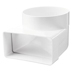 Verbinder Rundrohr auf Flachkanal Ø 100 mm / 110 x 55mm