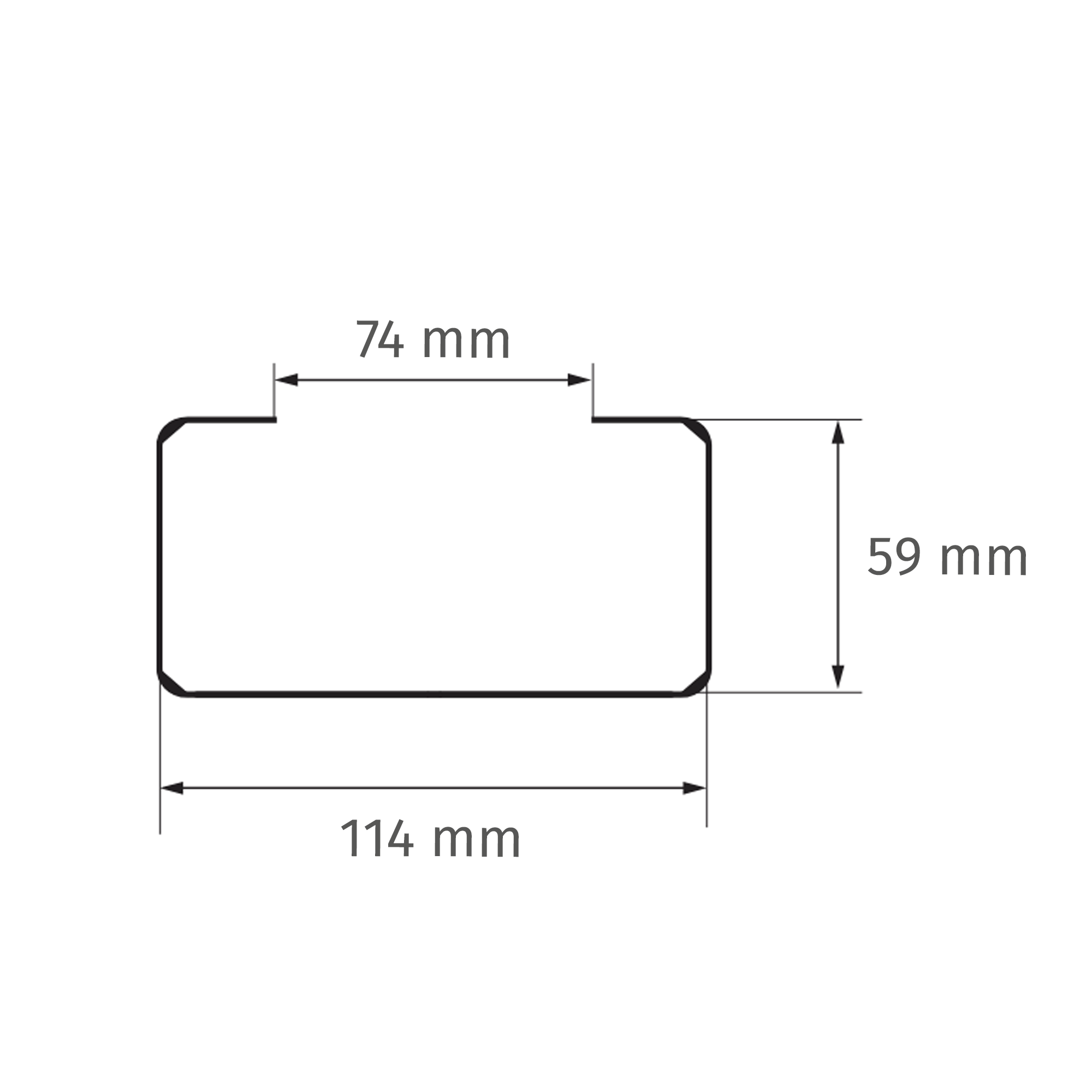 Flachkanalhalter 110 x 55 mm