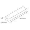 Flachkanal 220 x 55 x 1000 mm
