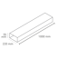 Flachkanal 220 x 55 x 1000 mm