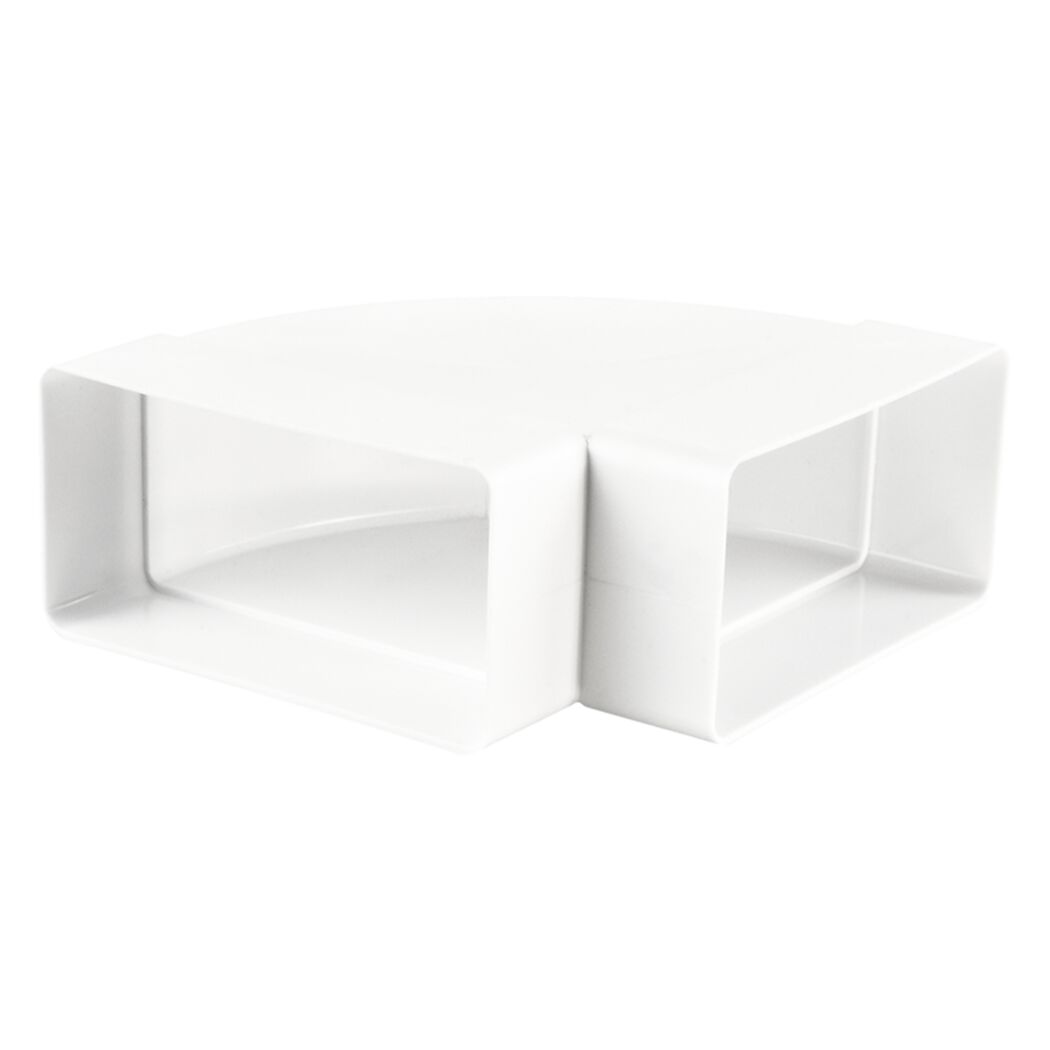 Flachkanalbogen 90° waagerecht, 220 x 55 mm