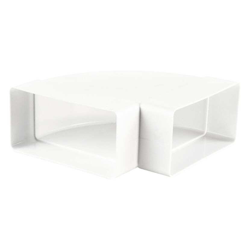 Flachkanalbogen 90° waagerecht, 220 x 55 mm
