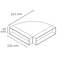 Flachkanalbogen 90° waagerecht, 220 x 55 mm