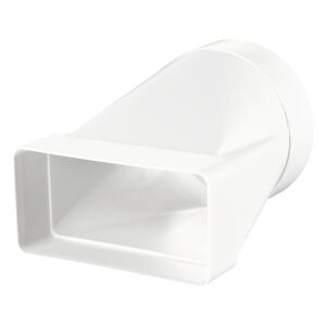 Verbinder Rundrohr auf Flachkanal horizontal Ø 125 / 220 x 55 mm