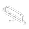 Flachkanalhalter 220 x 55 mm