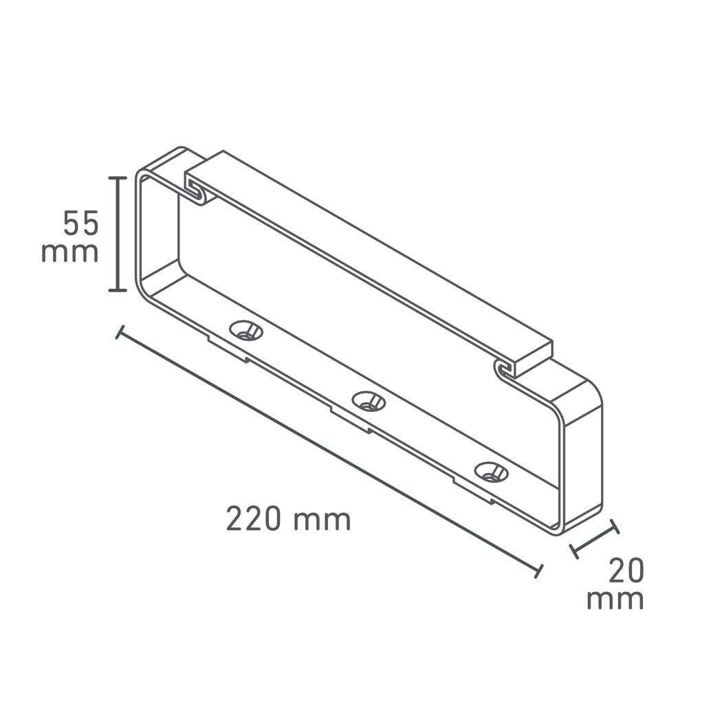 Flachkanalhalter 220 x 55 mm