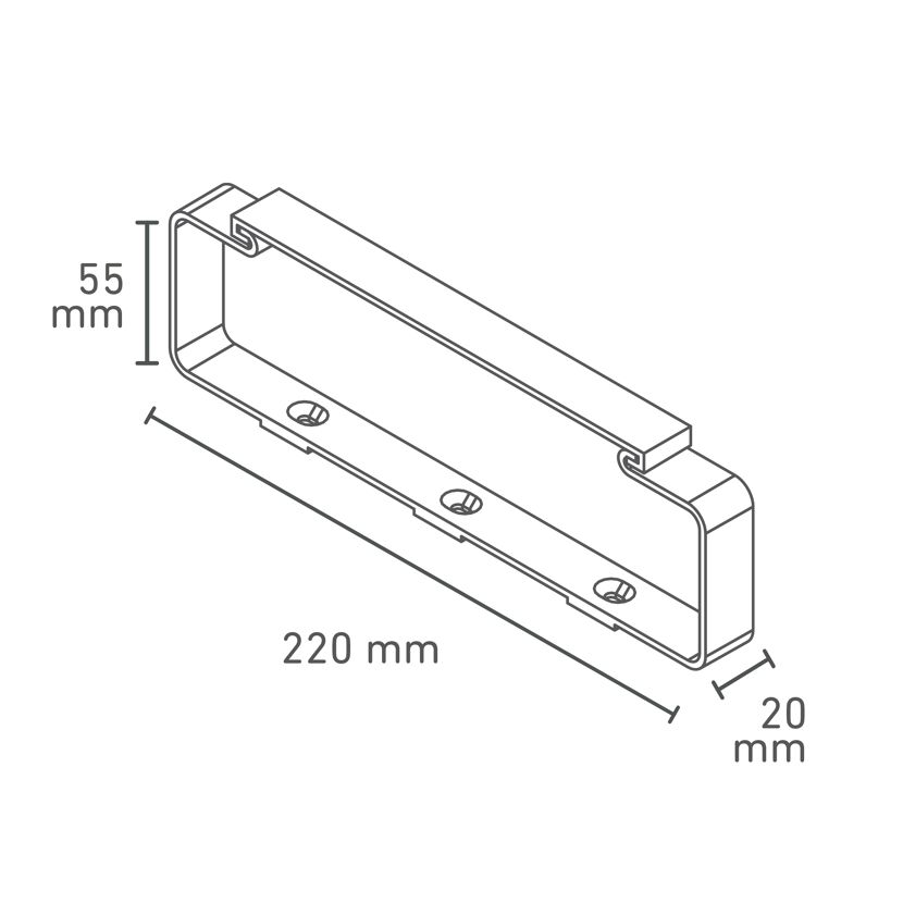 Flachkanalhalter 220 x 55 mm