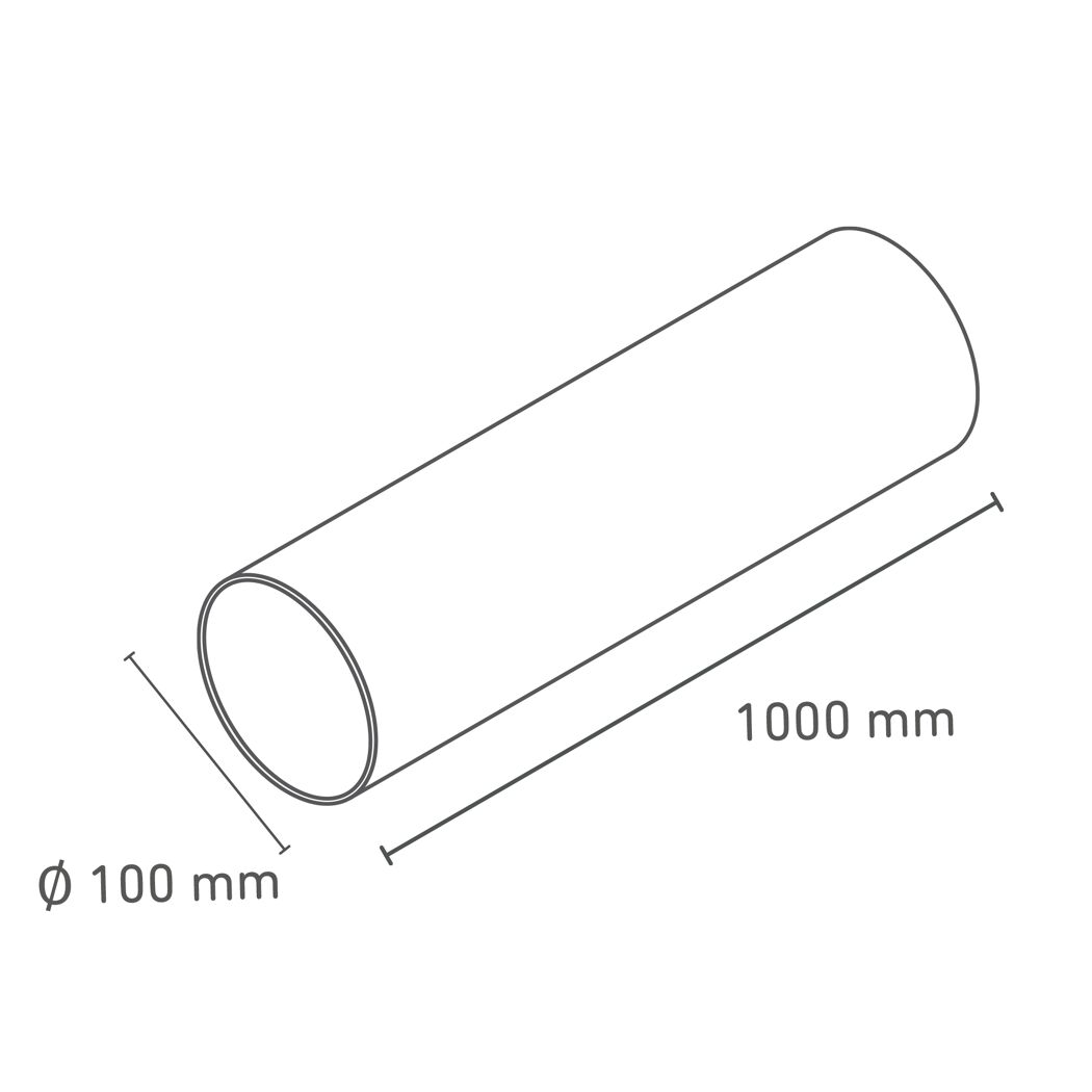 Lüftungsrohr Ø 100 x 1000 mm