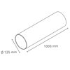 Lüftungsrohr Ø 125 x 1000 mm