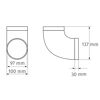 Rohrbogen 90° Ø 100 mm