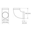 Rohrbogen 90° Ø 125 mm