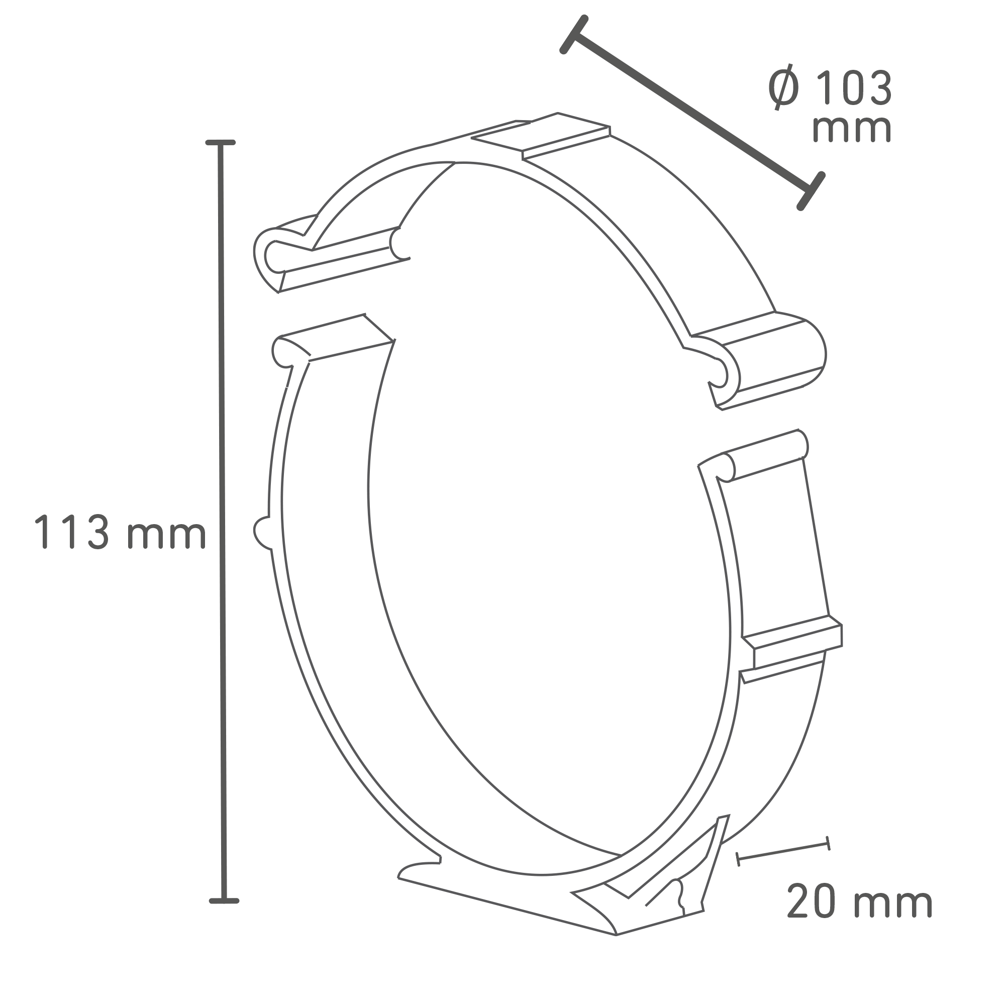 Rohrhalter Ø 100, 2 Stück