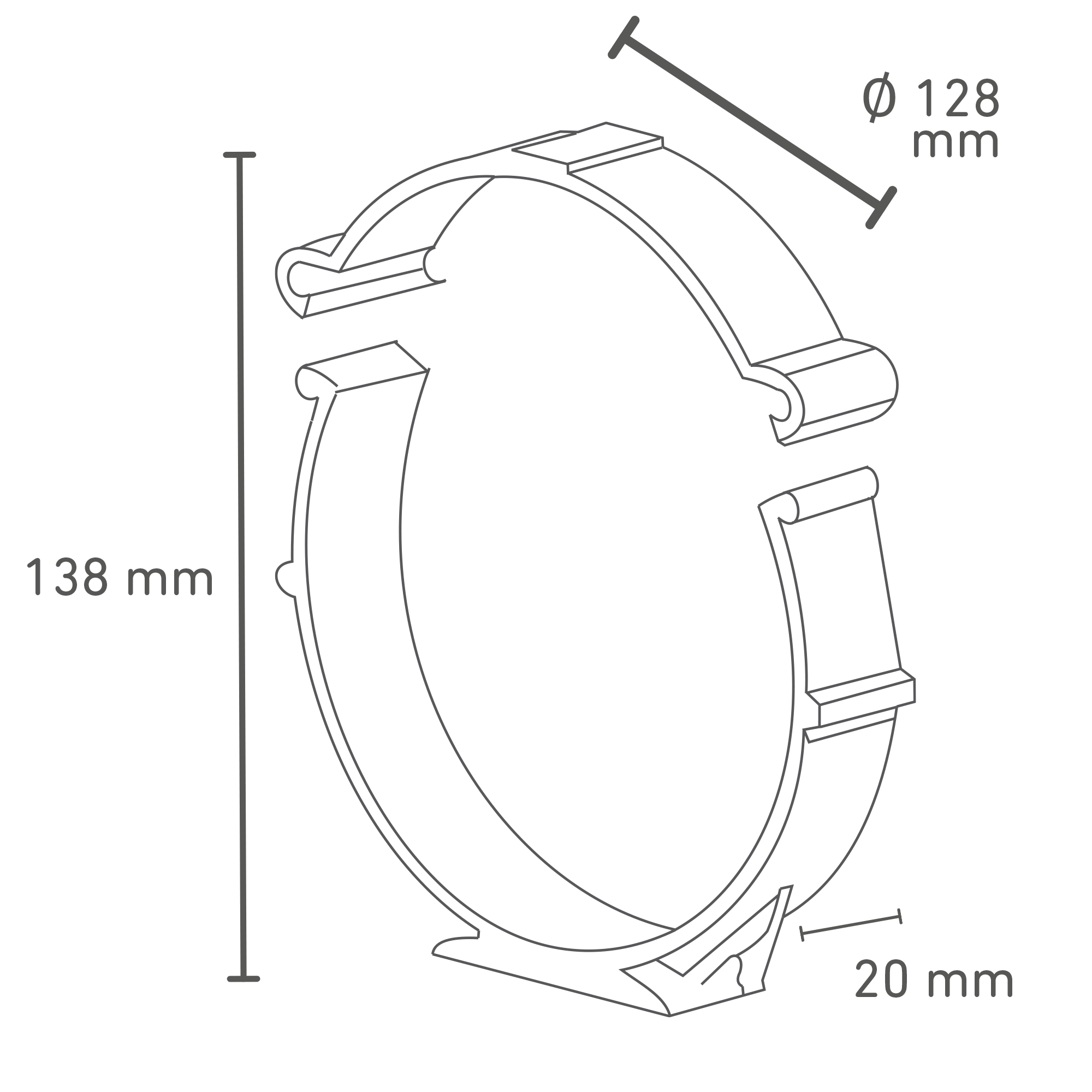 Rohrhalter Ø 125, 2 Stück