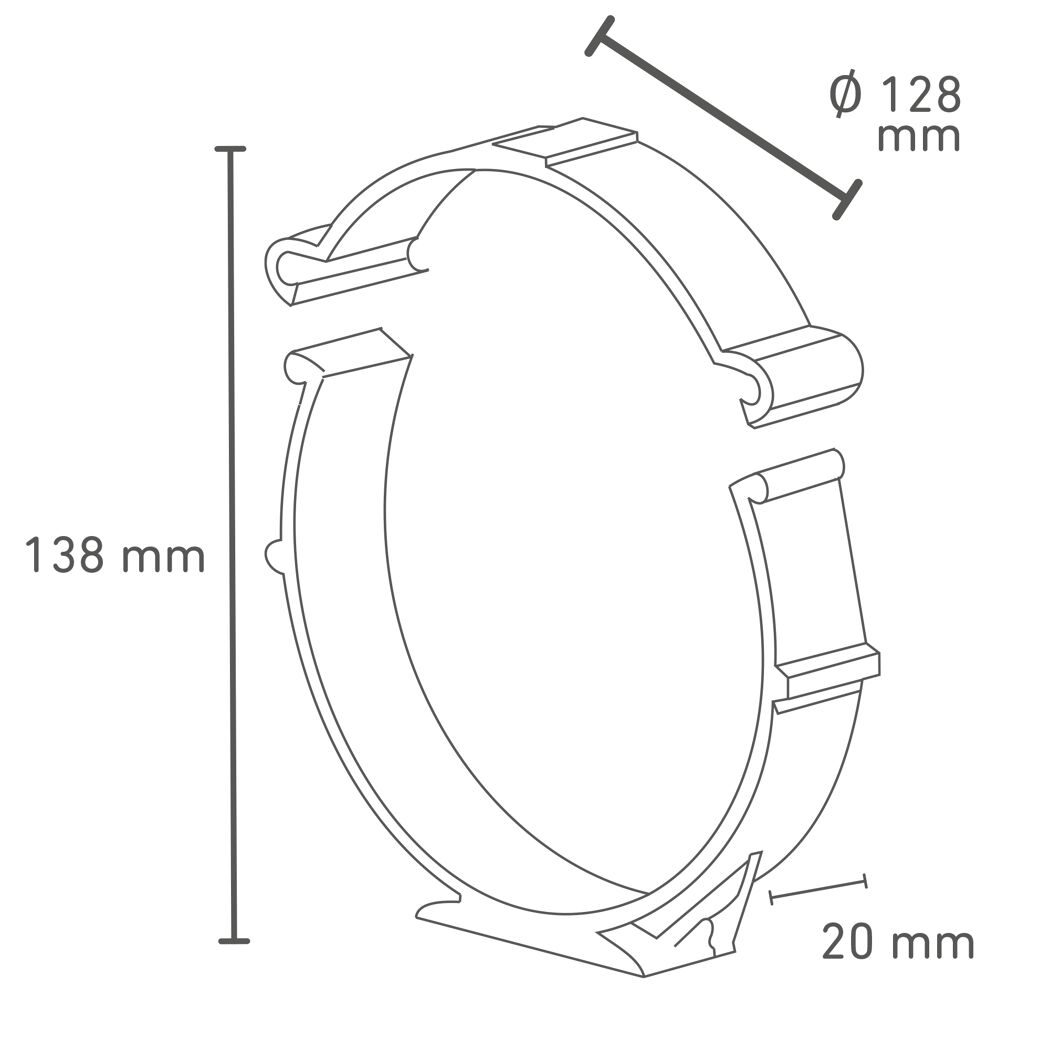 Rohrhalter Ø 125, 2 Stück