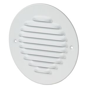 Lüftungsgitter Aluminium Ø 125 mm weiß, mit Insektenschutzgitter