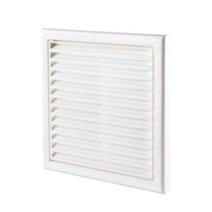 Lüftungsgitter Ø 100 mm weiß, mit Insektenschutzgitter