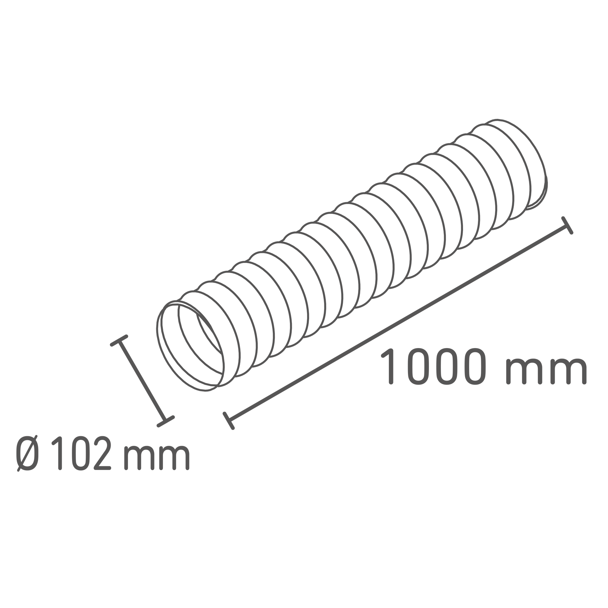 Flexible Luftleitung Ø100 mm x 1 m