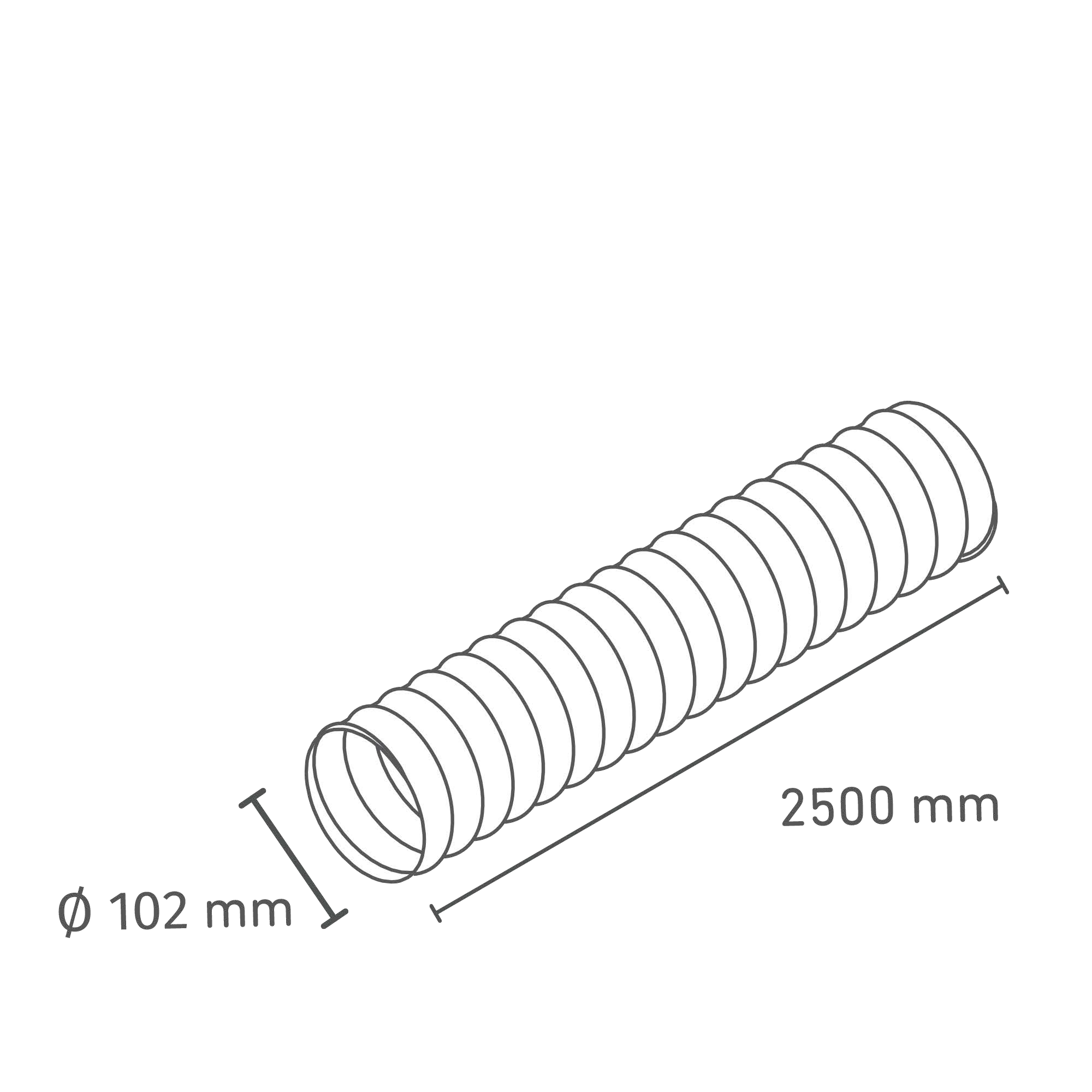 Flexible Luftleitung Ø100 mm x 2,5 m
