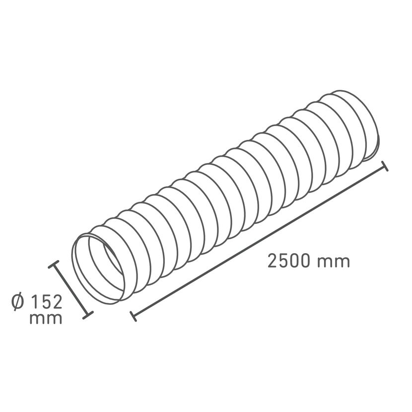 Flexible Luftleitung Ø150 mm x 2,5 m