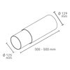 Teleskoprohr Ø 125 x 300-500 mm