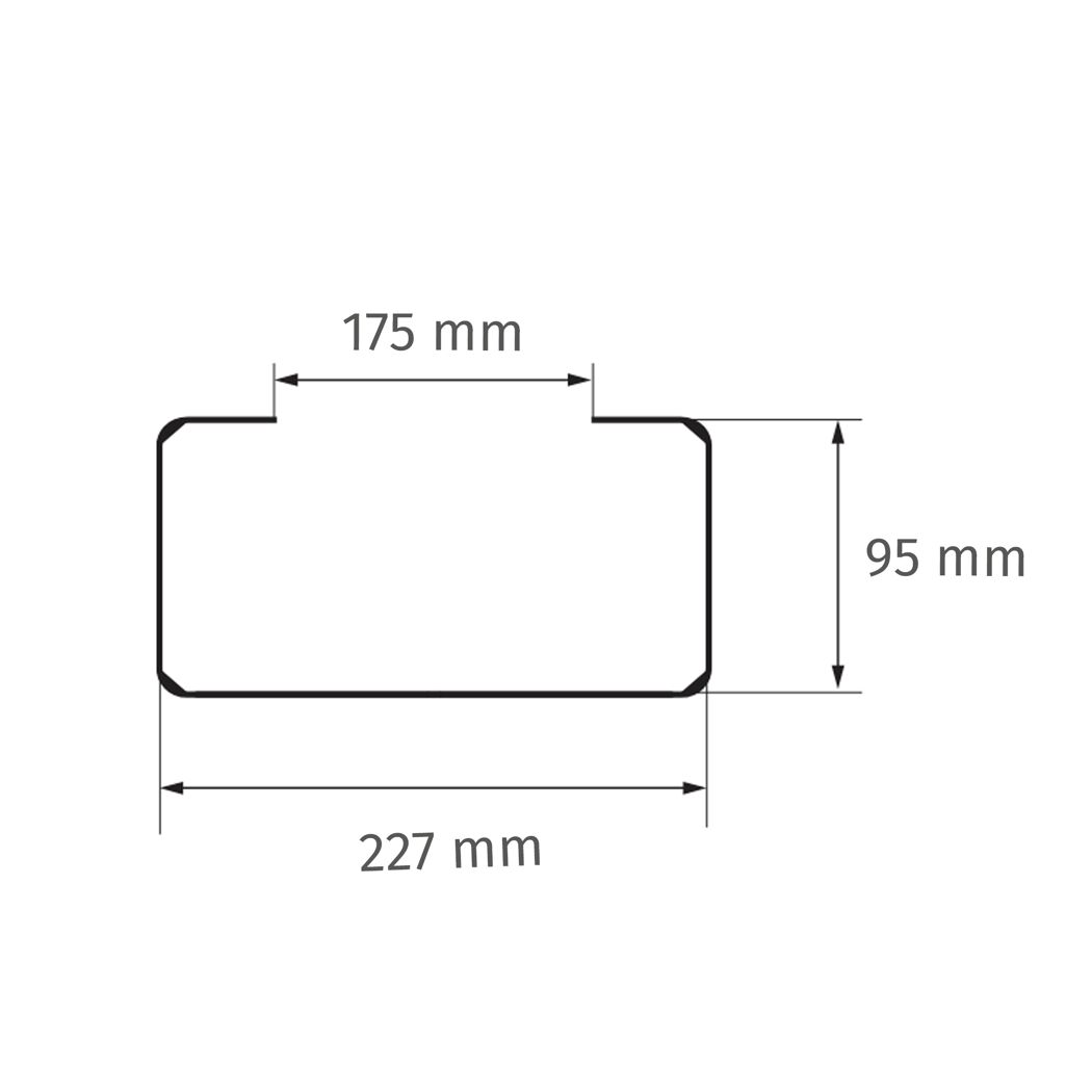 Flachkanalhalter 220 x 90 mm