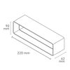 Flachkanalverbinder 220 x 90 mm