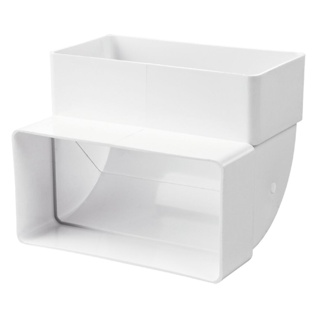 Flachkanalbogen 90° waagerecht, 220 x 90 mm