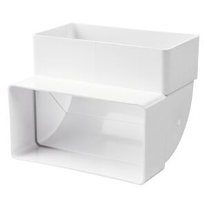 Flachkanalbogen 90° waagerecht, 220 x 90 mm