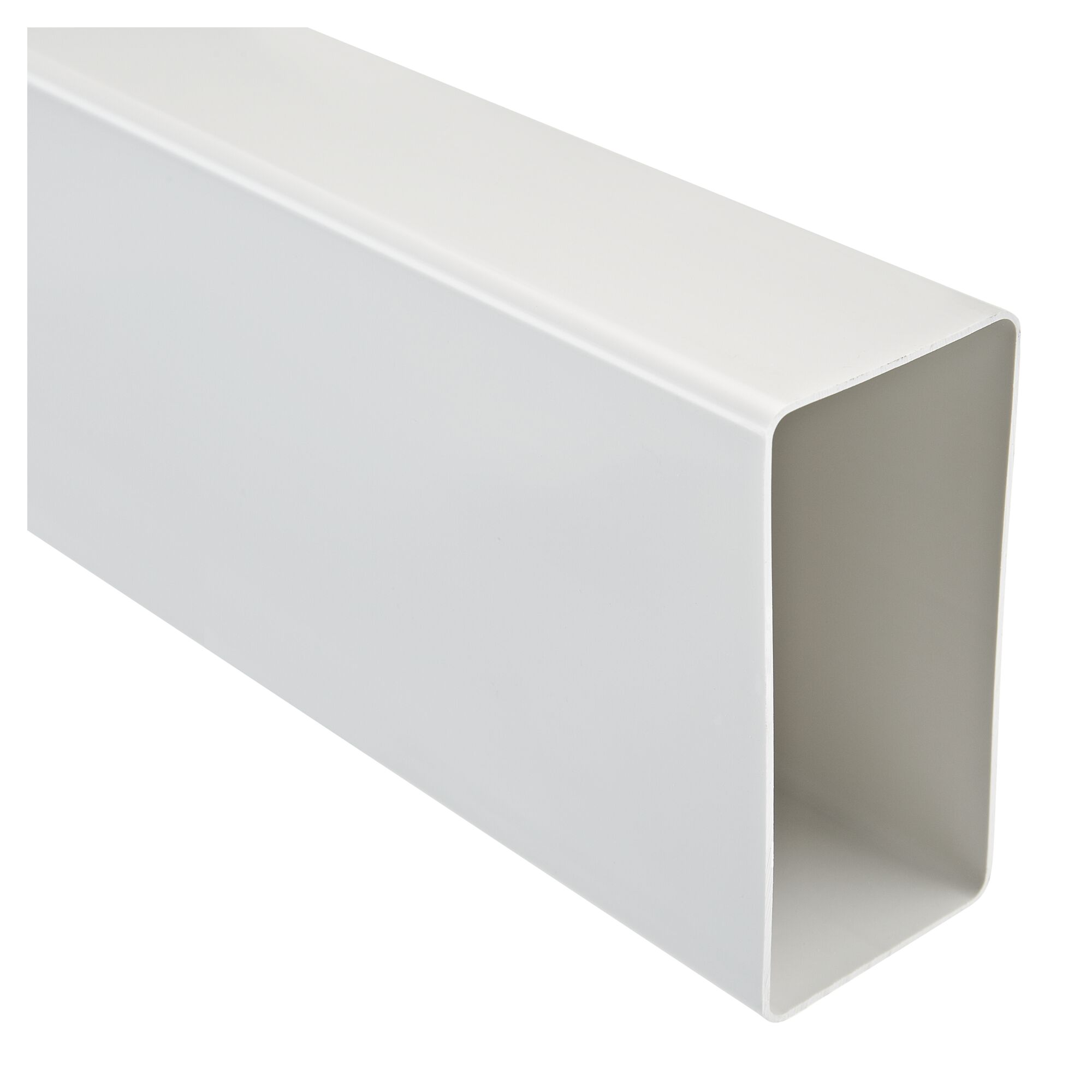 Weißer Kunststoff-Flachkanal 220 x 54 mm