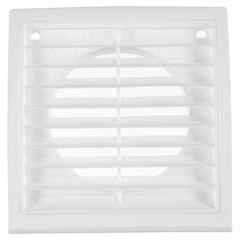 Weißes Lüftungsgitter 150 x 150 mm
