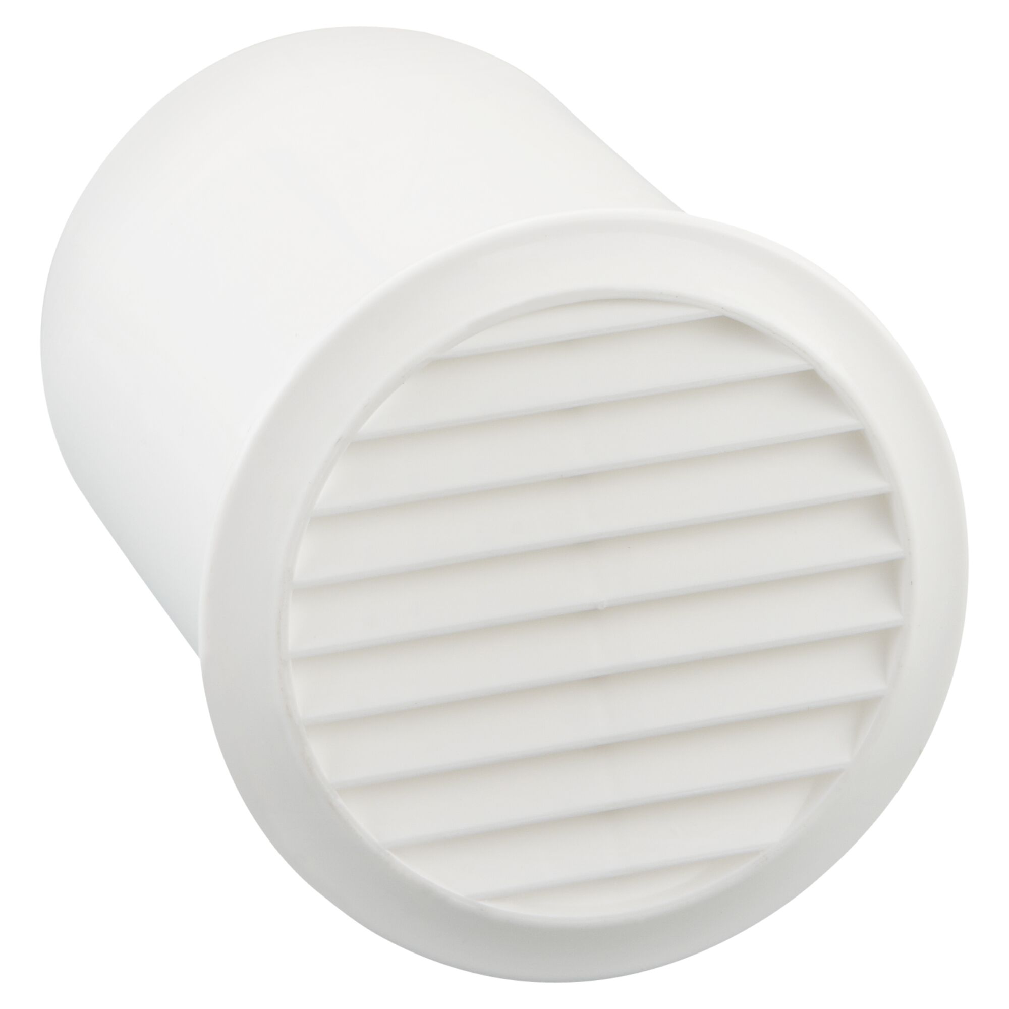 Weißes Lüftungsgitter mit Stutzen