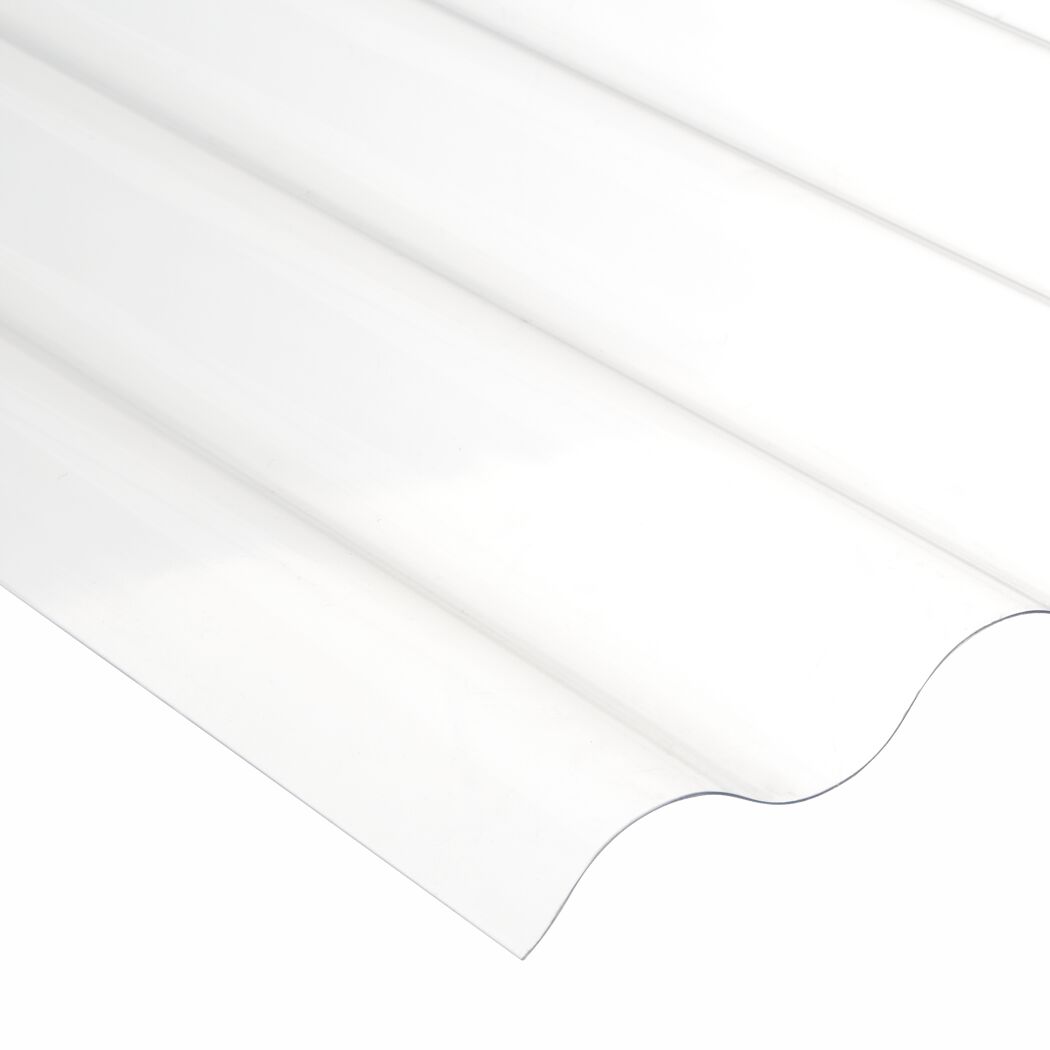 PVC-Wellplatte 'Sinus 76/18' transparent 200 x 90 x 0,08 cm