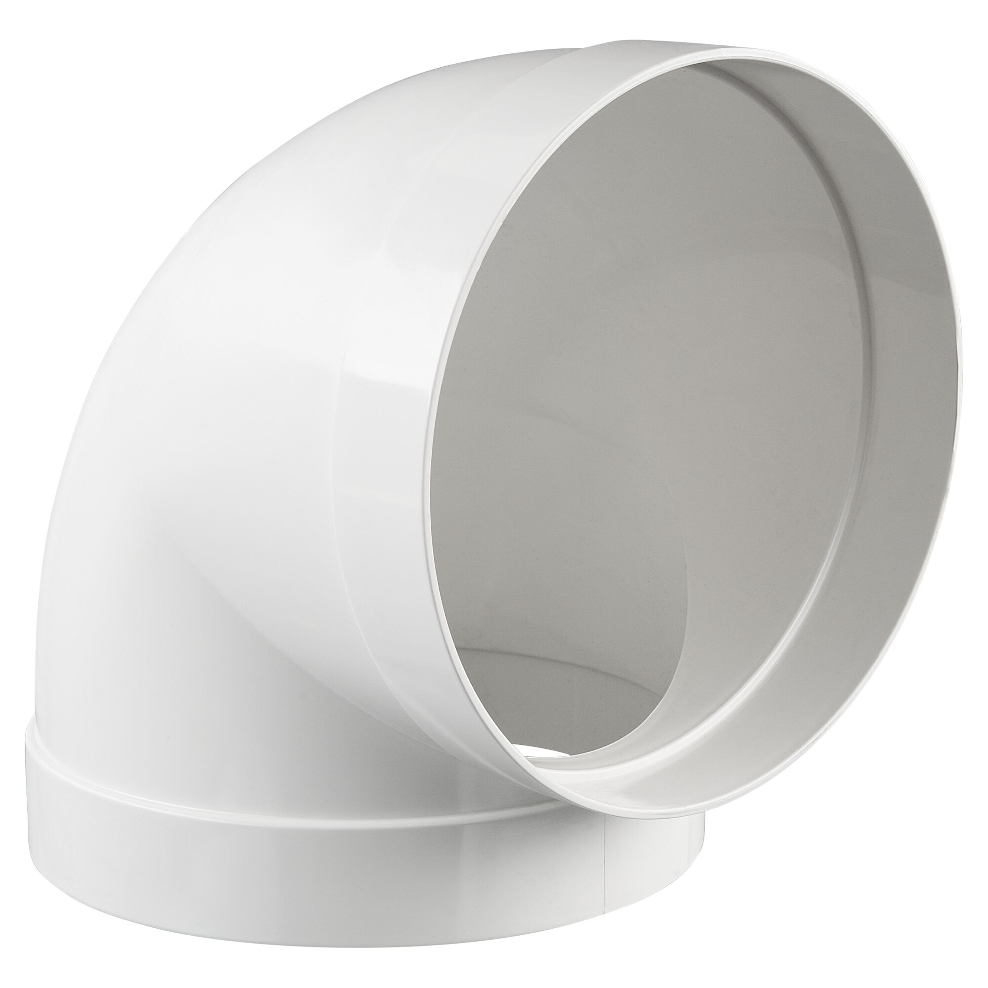 Weißer Rohrbogen 90 Grad