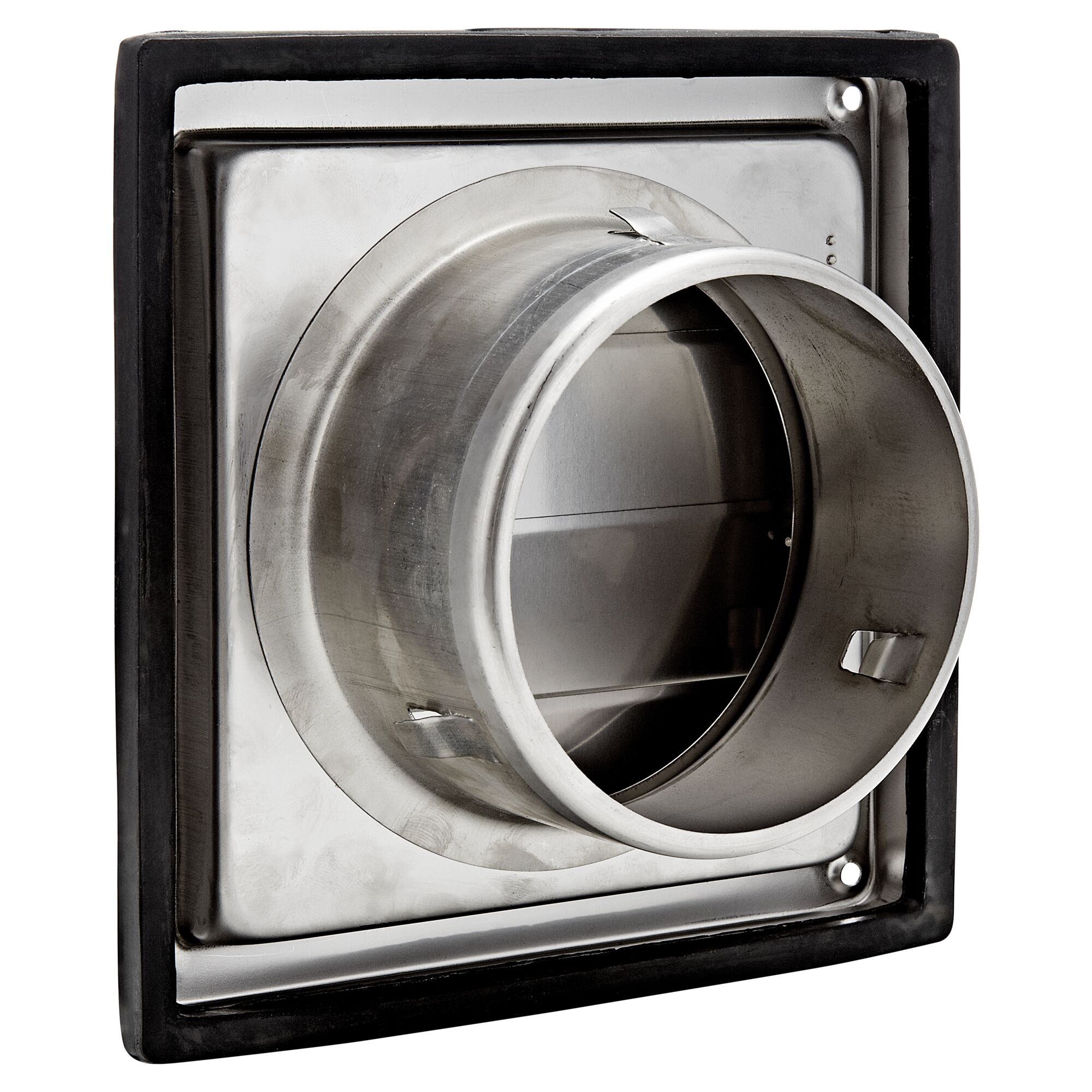 Metallische Verschlussklappe mit Gummidichtung