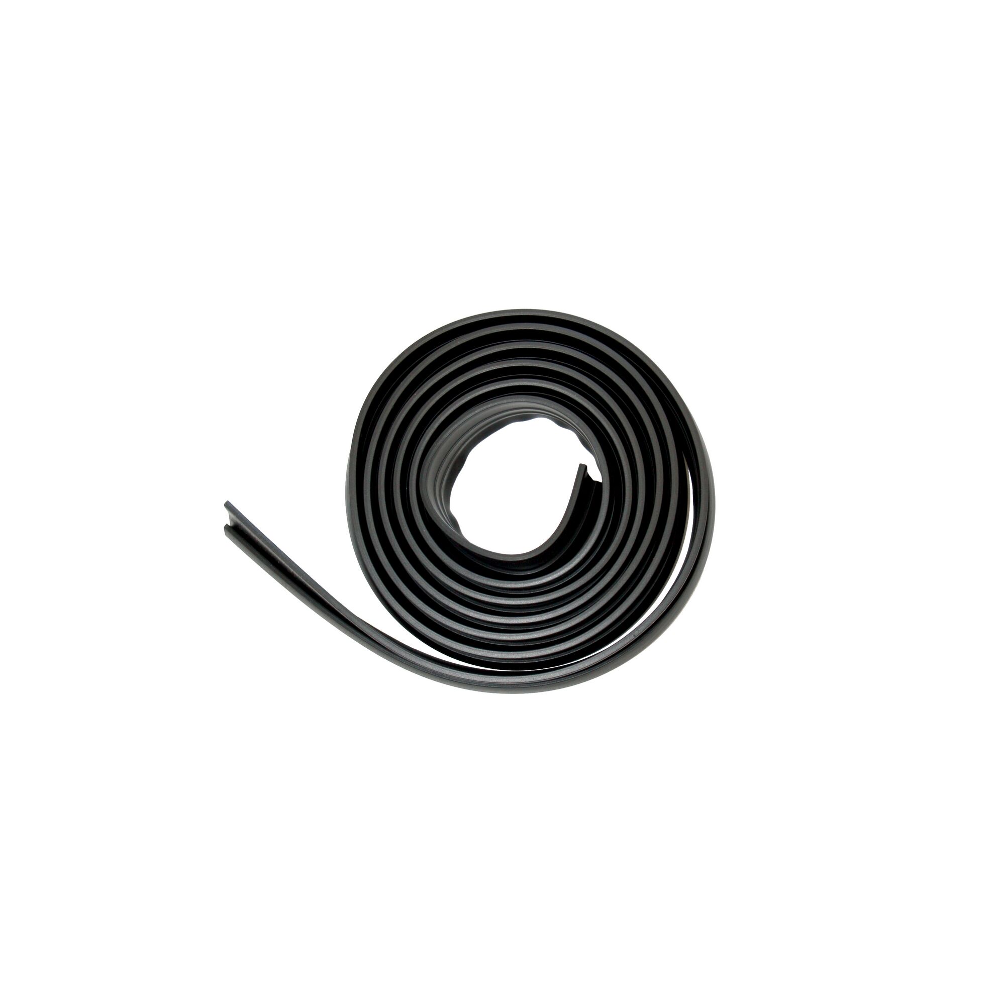 Schwarzer Dichtgummi, aufgerollt