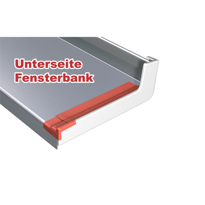 Unterseite der Fensterbank