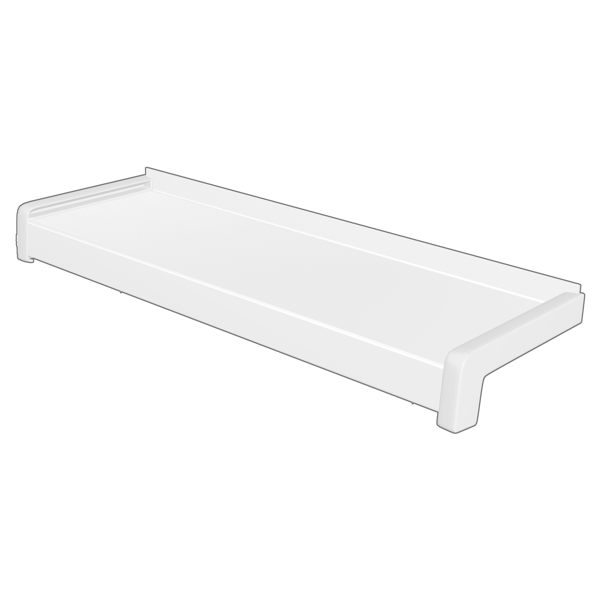 Seitenteil für Fensterbänke weiß 26 x 1,6 x 5,7 cm