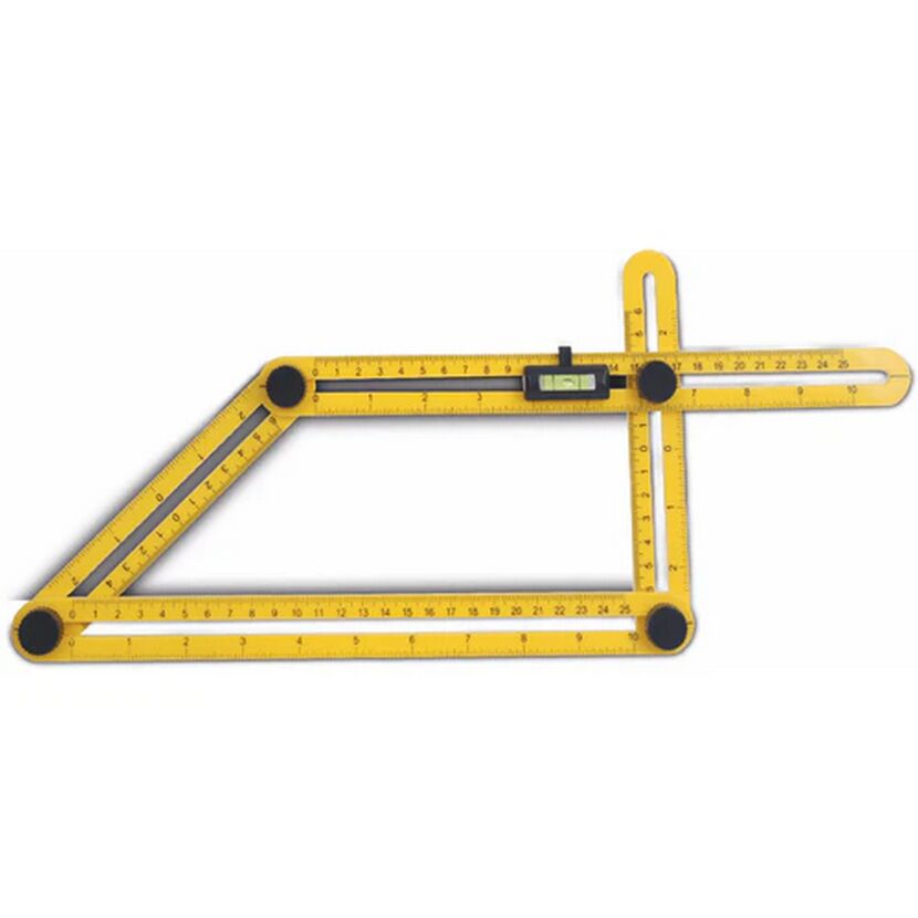 Gelber Templater mit Wasserwaage