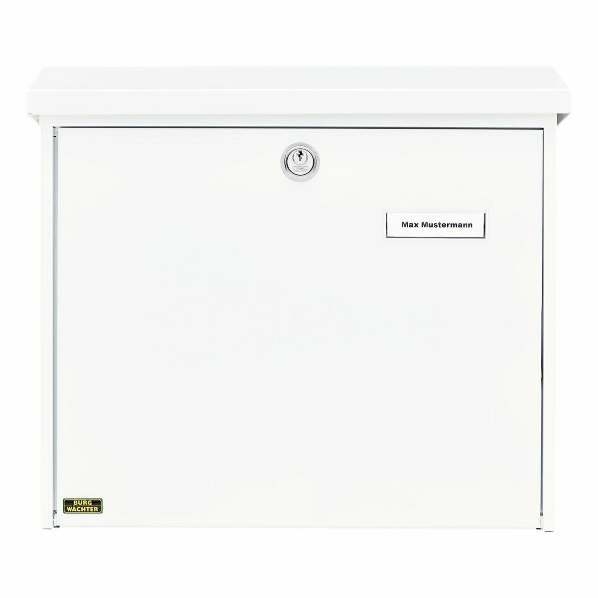 Weißer Briefkasten von Burg Wächter.